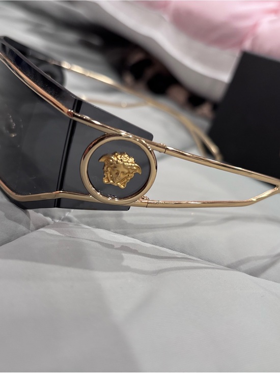 Versace Black Sunglasses with Gold Trim main image 5